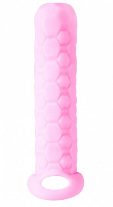 Розовый фаллоудлинитель Homme Long - 13,5 см. - Lola Games - в Златоусте купить с доставкой