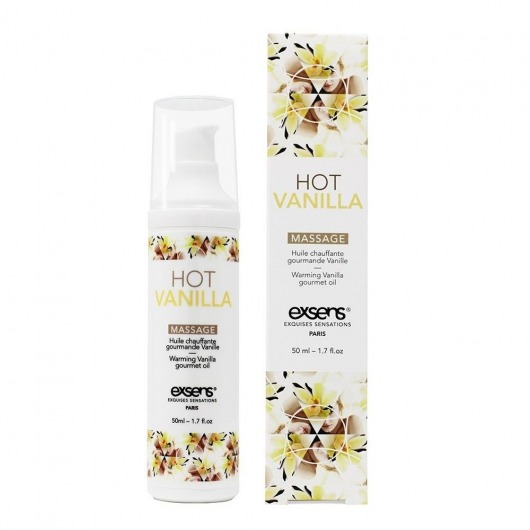 Разогревающее массажное масло с ароматом ванили Gourmet Hot Vanilla - 50 мл. - Exsens - купить с доставкой в Златоусте