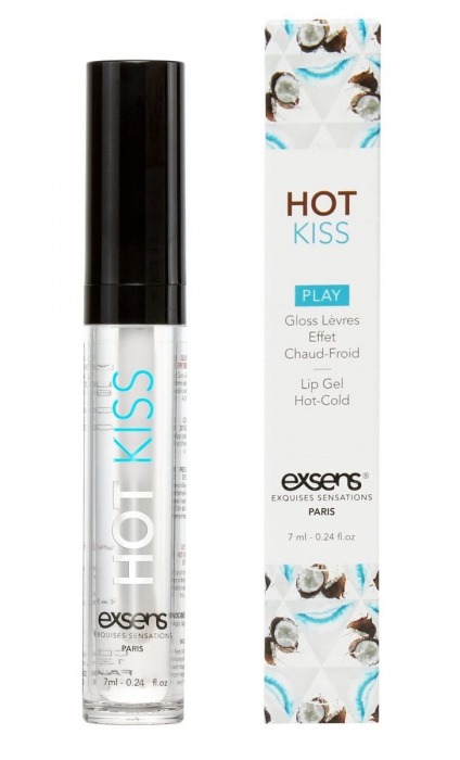 Блеск для губ Hot Kiss Coconut с ароматом кокоса - 7 мл. - Exsens - купить с доставкой в Златоусте