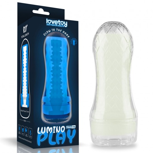 Светящийся в темноте мастурбатор Lumino Play Masturbator Ribbed - Lovetoy - в Златоусте купить с доставкой