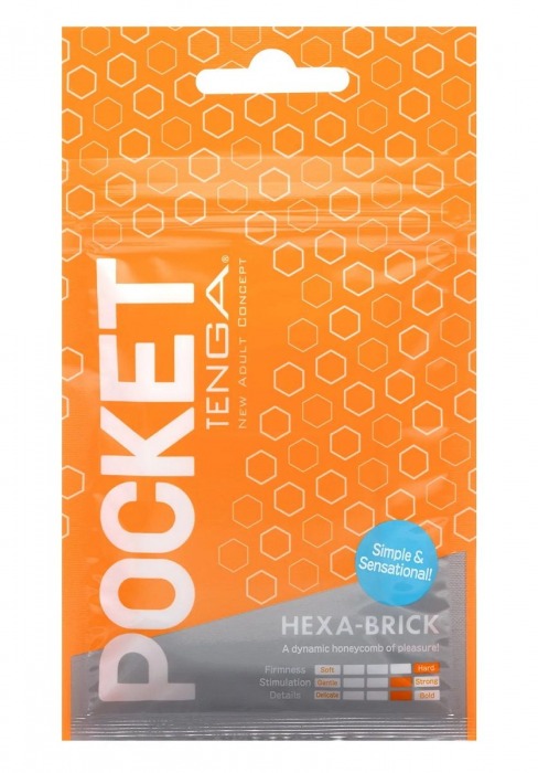 Карманный мастурбатор HEXA-BRICK - Tenga - в Златоусте купить с доставкой