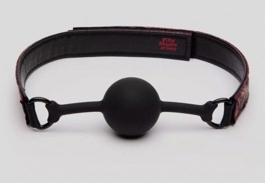 Кляп-шар на двусторонних ремешках Reversible Silicone Ball Gag - Fifty Shades of Grey - купить с доставкой в Златоусте