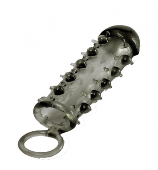 Дымчатая стимулирующая насадка с закрытой головкой SAMURAI PENIS SLEEVE BLACK - 14,5 см. - NMC - в Златоусте купить с доставкой