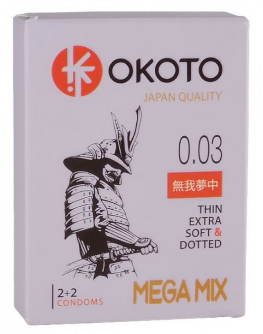 Набор из 4 презервативов OKOTO MegaMIX - Sitabella - купить с доставкой в Златоусте