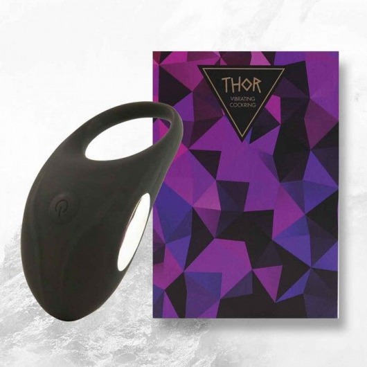 Черное эрекционное виброкольцо Thor Cockring - FeelzToys - в Златоусте купить с доставкой