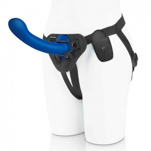 Синяя насадка Remote Control P-Spot G-Spot с черными трусиками - 20 см. - Pegasus - купить с доставкой в Златоусте