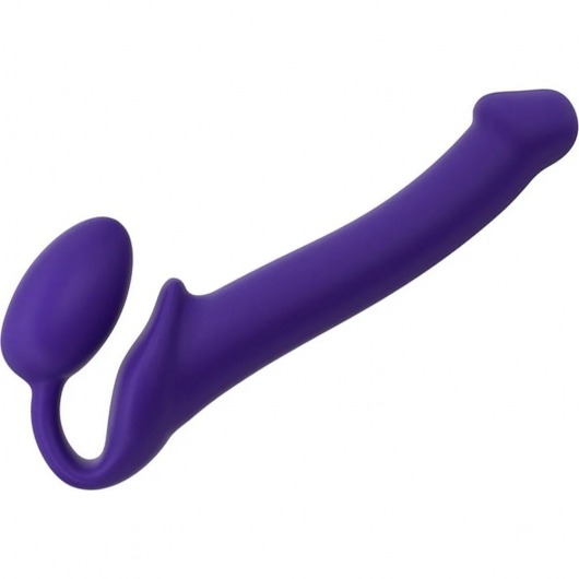 Фиолетовый безремневой страпон Silicone Bendable Strap-On - size M - Strap-on-me - купить с доставкой в Златоусте