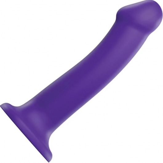 Фиолетовый фаллоимитатор-насадка Strap-On-Me Dildo Dual Density size L - 19 см. - Strap-on-me - купить с доставкой в Златоусте
