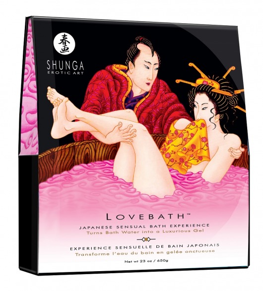 Соль для ванны Lovebath Dragon Fruit, превращающая воду в гель - 650 гр. - Shunga - купить с доставкой в Златоусте