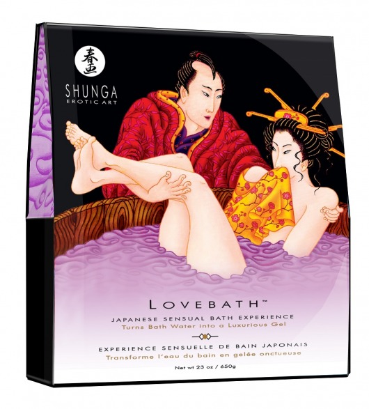 Соль для ванны Lovebath Sensual lotus, превращающая воду в гель - 650 гр. - Shunga - купить с доставкой в Златоусте