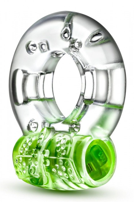 Зеленое эрекционное виброкольцо Arouser Vibrating C-Ring - Blush Novelties - в Златоусте купить с доставкой