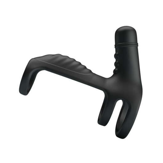 Черная вибронасадка на пенис Vibrating Penis Sling - Baile - в Златоусте купить с доставкой