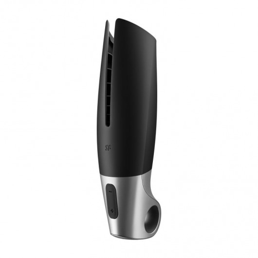 Черный мастурбатор с вибрацией Power Masturbator - Satisfyer - в Златоусте купить с доставкой