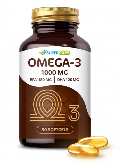 Пищевая добавка SuperCaps OMEGA-3 - 50 капсул (1000 мг) - SuperCaps - купить с доставкой в Златоусте