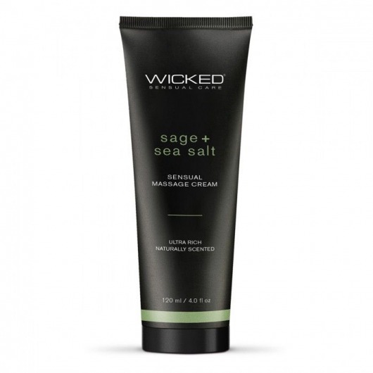 Массажный легкий крем WICKED Sage plus Sea Salt - 120 мл. - Wicked - купить с доставкой в Златоусте