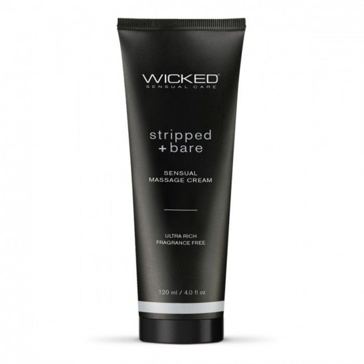 Массажный легкий крем WICKED Stripped plus Bare - 120 мл. - Wicked - купить с доставкой в Златоусте