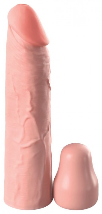 Телесная насадка-удлинитель 1 Inch Silicone X-tension - 17,8 см. - Pipedream - в Златоусте купить с доставкой