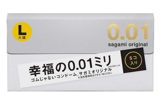 Презервативы Sagami Original 0.02 L-size увеличенного размера - 5 шт. - Sagami - купить с доставкой в Златоусте
