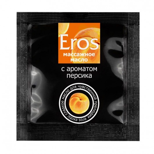 Саше массажного масла Eros exotic с ароматом персика - 4 гр. - Биоритм - купить с доставкой в Златоусте
