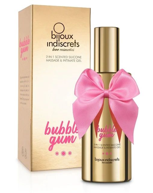 Гель с ароматом жвачки Bubblegum 2-in-1 Scented Silicone Massage And Intimate Gel - 100 мл. - Bijoux Indiscrets - купить с доставкой в Златоусте