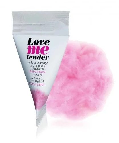Съедобное согревающее массажное масло Love Me Tender Cotton Candy с ароматом сладкой ваты - 10 мл. - Love to Love - купить с доставкой в Златоусте