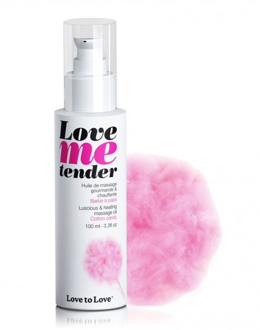 Съедобное согревающее массажное масло Love Me Tender Cotton Candy с ароматом сладкой ваты - 100 мл. - Love to Love - купить с доставкой в Златоусте