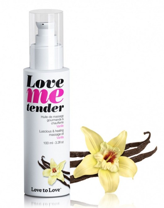 Съедобное согревающее массажное масло Love Me Tender Vanilla с ароматом ванили - 100 мл. - Love to Love - купить с доставкой в Златоусте