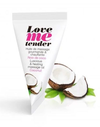 Съедобное согревающее массажное масло Love Me Tender Cocos с ароматом кокоса - 10 мл. - Love to Love - купить с доставкой в Златоусте