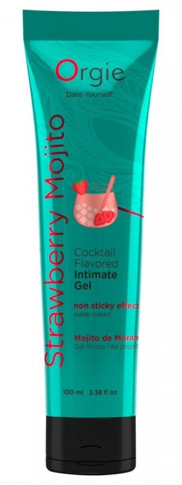 Съедобный интимный гель Orgie Lube Tube Cocktail Strawberry Mojito - 100 мл. - ORGIE - купить с доставкой в Златоусте