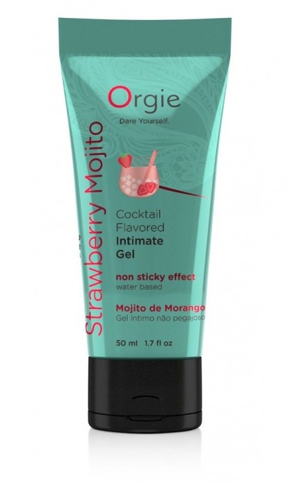 Съедобный интимный гель Orgie Lube Tube Cocktail Strawberry Mojito - 50 мл. - ORGIE - купить с доставкой в Златоусте
