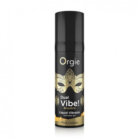 Съедобный гель Dual Vibe Pina Colada с эффектом вибрации и вкусом коктейля пина колада - 15 мл. - ORGIE - купить с доставкой в Златоусте