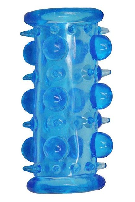 Голубая насадка с шипами и шишечками LUST CLUSTER - Dream Toys - в Златоусте купить с доставкой