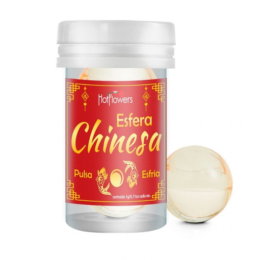 Интимный гель Chinesa Esfera с охлаждающе-пульсирующим эффектом (2 шарика по 3 гр.) - HotFlowers - купить с доставкой в Златоусте