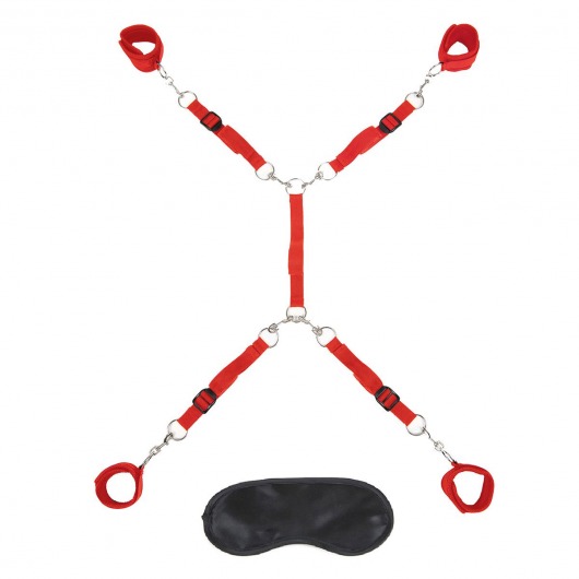Красная фиксация на матрас Classic Bedspreader - Lux Fetish - купить с доставкой в Златоусте