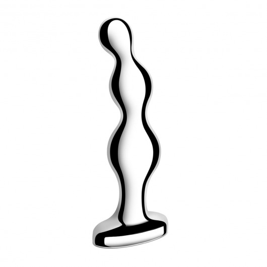 Стальной анальный фаллоимитатор для простаты Stainless Steel Anal Beads - 13 см. - b-Vibe - в Златоусте купить с доставкой