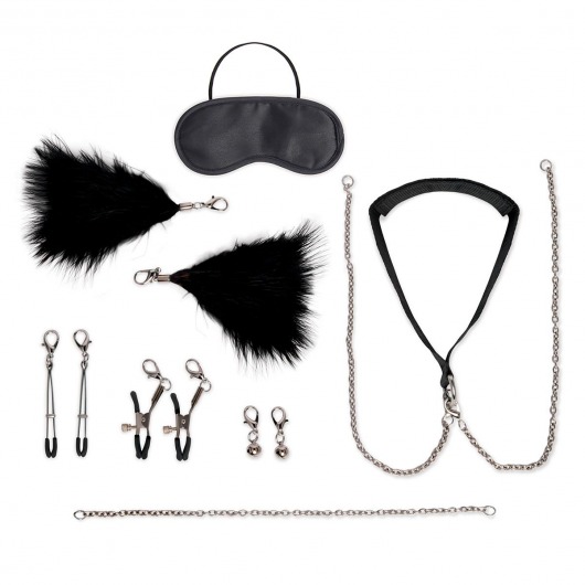 Большой эротический набор из 12 предметов Interchangeable Collar   Nipple Clips Set - Lux Fetish - купить с доставкой в Златоусте