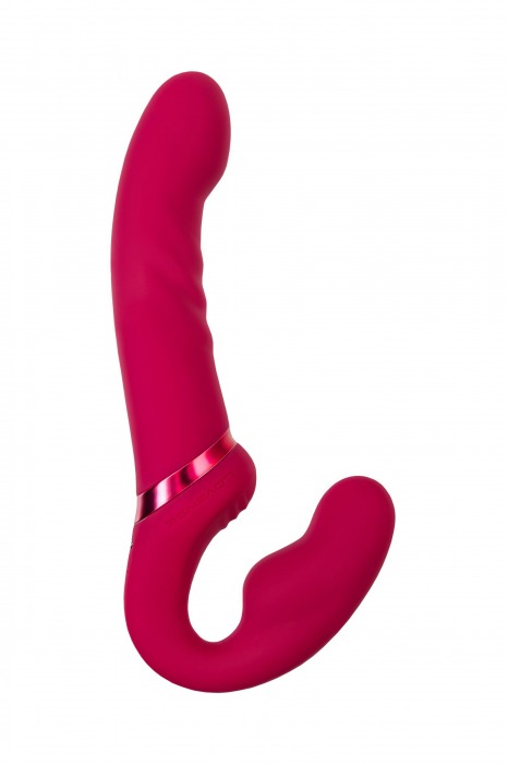 Малиновый безремневой страпон Lapis - 23 см. - Lovense - купить с доставкой в Златоусте