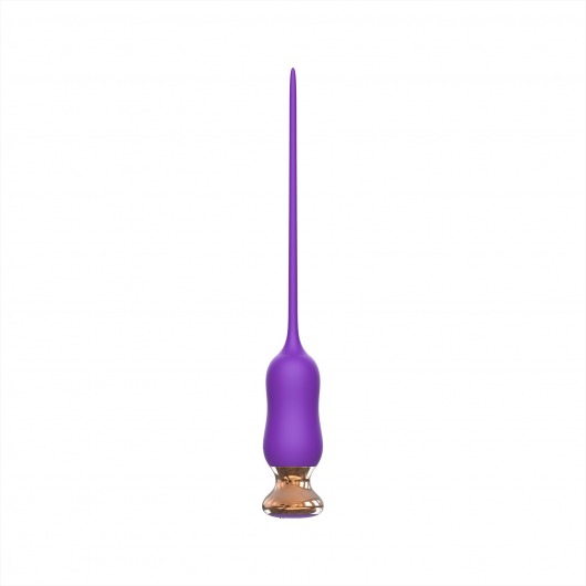 Фиолетовый тонкий стимулятор Nipple Vibrator - 23 см. - I-MOON - купить с доставкой в Златоусте