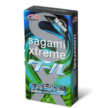 Презервативы Sagami Xtreme Mint с ароматом мяты - 10 шт. - Sagami - купить с доставкой в Златоусте