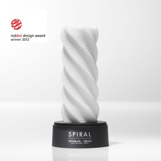 Белый 3D мастурбатор SPIRAL - Tenga - в Златоусте купить с доставкой