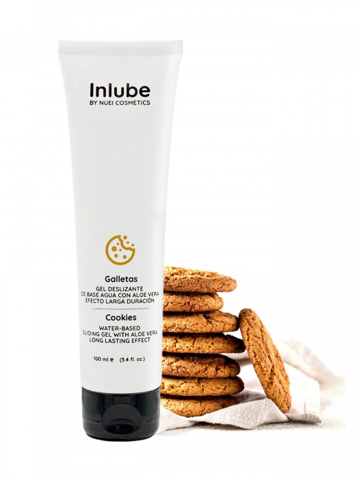 Лубрикант на водной основе Nuei Inlube с алоэ вера и ароматом печенья - 100 мл. - Nuei cosmetics - купить с доставкой в Златоусте