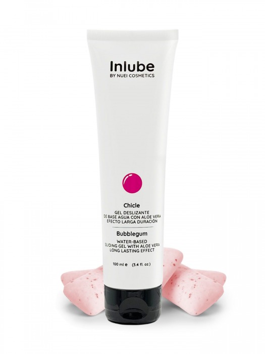Лубрикант на водной основе Nuei Inlube с алоэ вера и ароматом бабл-гам - 100 мл. - Nuei cosmetics - купить с доставкой в Златоусте