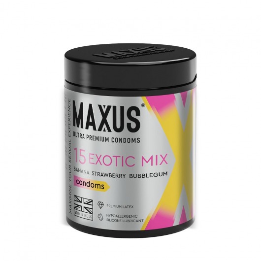 Цветные ароматизированные презервативы MAXUS Exotic Mix - 15 шт. - Maxus - купить с доставкой в Златоусте