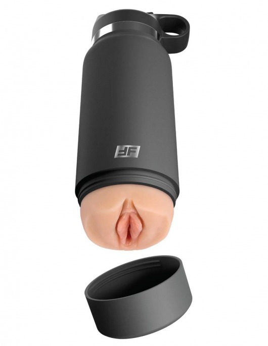 Серый мастурбатор в виде бутылки F*ck Flask - Pipedream - в Златоусте купить с доставкой