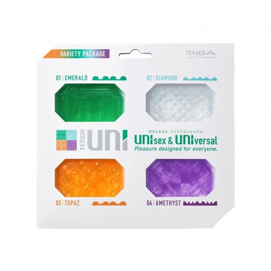 Набор из 4 мастурбаторов-стимуляторов Tenga Uni Variety Pack - Tenga - в Златоусте купить с доставкой