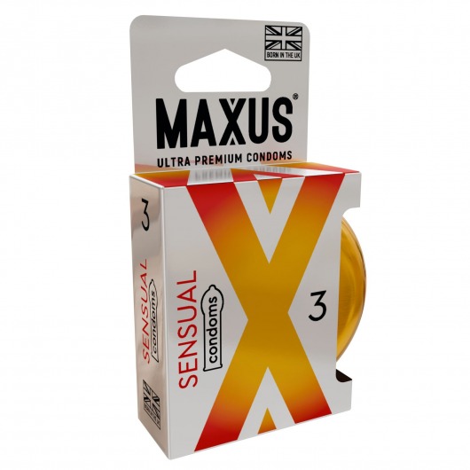 Презервативы анатомической формы Maxus Sensual - 3 шт. - Maxus - купить с доставкой в Златоусте