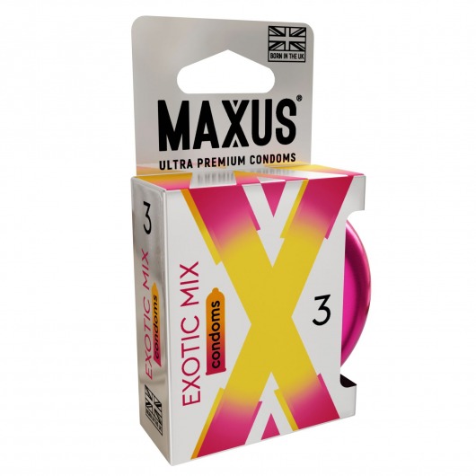 Ароматизированные презервативы Maxus Exotic Mix - 3 шт. - Maxus - купить с доставкой в Златоусте