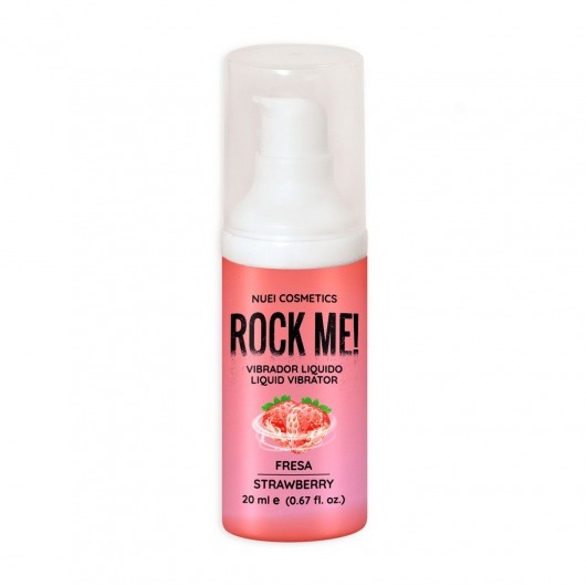 Жидкий вибратор Nuei Rock Me! с ароматом клубники - 20 мл. - Nuei cosmetics - купить с доставкой в Златоусте