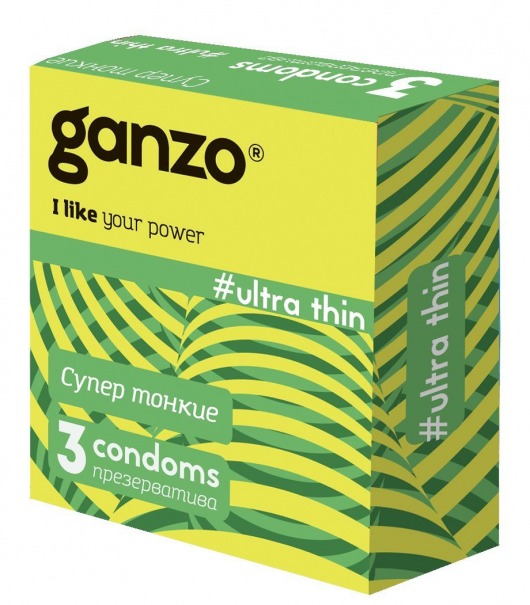 Ультратонкие презервативы Ganzo Ultra thin - 3 шт. - Ganzo - купить с доставкой в Златоусте