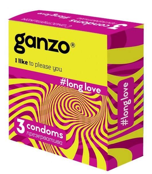 Презервативы с анестетиком для продления удовольствия Ganzo Long Love - 3 шт. - Ganzo - купить с доставкой в Златоусте